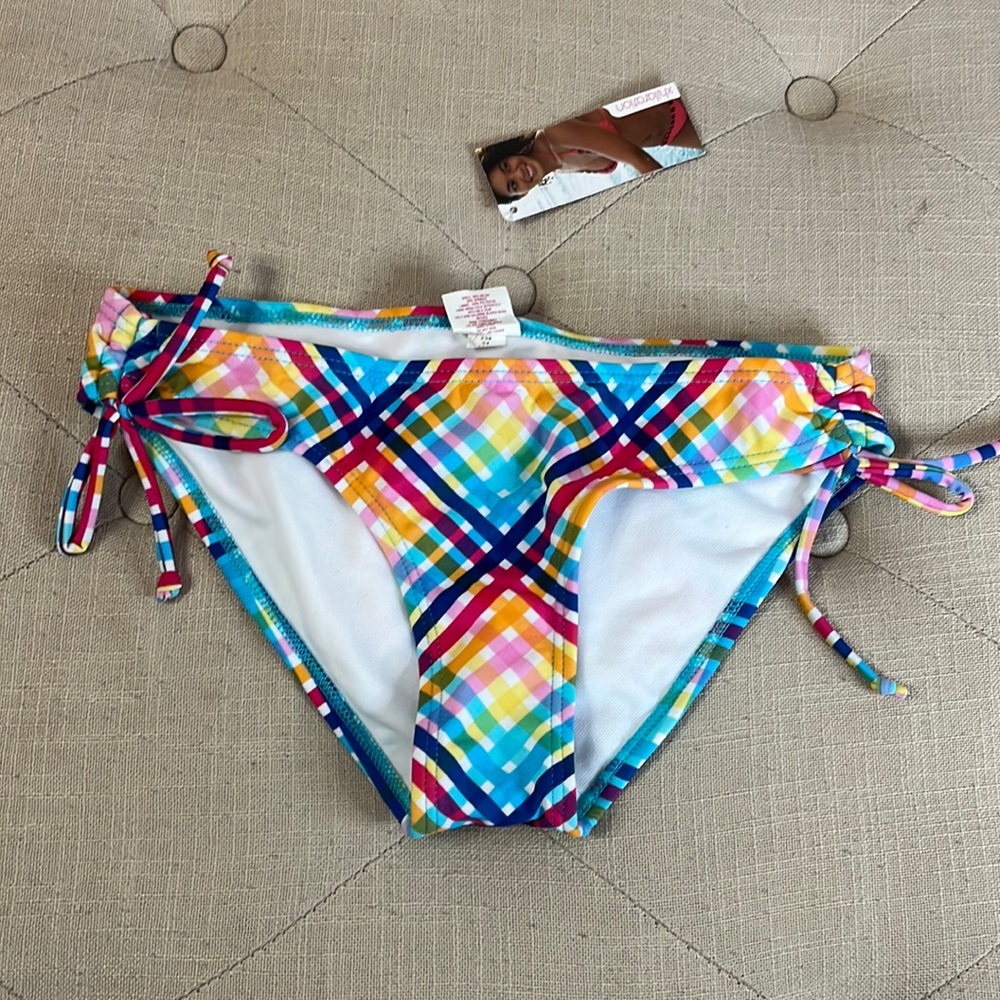 ❤️ Xhilaration Rainbow Plaid Bikini Bottoms